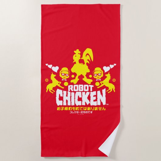 Robot Chicken Nerd Unicorn Graphic Strandlaken (Voorkant)