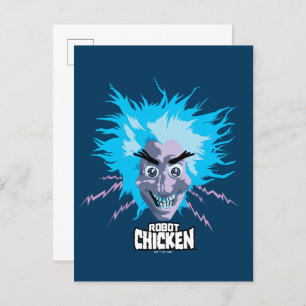 Robot Chicken Scientist Head Graphic Briefkaart