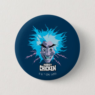 Robot Chicken Scientist Head Graphic Ronde Button 5,7 Cm