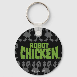 Robot Chicken Silhouet Patroon Sleutelhanger