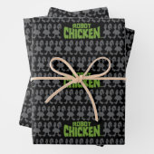 Robot Chicken Silhouette Pattern Inpakpapier Vel (In situ)