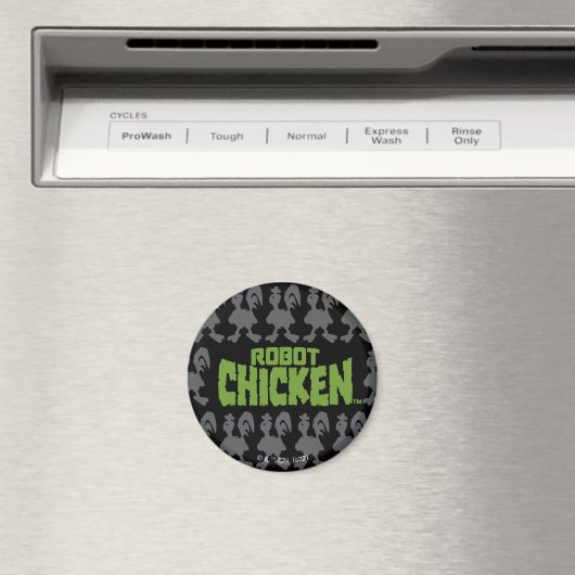 Robot Chicken Silhouette Pattern Magneet (Insitu (Vaatwasser))