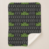 Robot Chicken Silhouette Pattern Sherpa Deken (Voorkant)