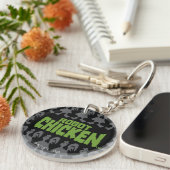Robot Chicken Silhouette Pattern Sleutelhanger (Voorkant Rechts)
