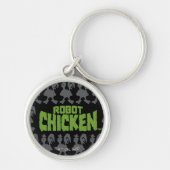 Robot Chicken Silhouette Pattern Sleutelhanger (Voorkant)