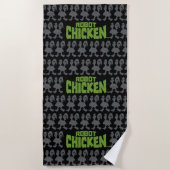 Robot Chicken Silhouette Pattern Strandlaken (Voorkant)