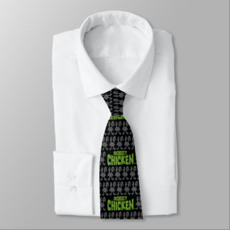 Robot Chicken Silhouette Pattern Stropdas
