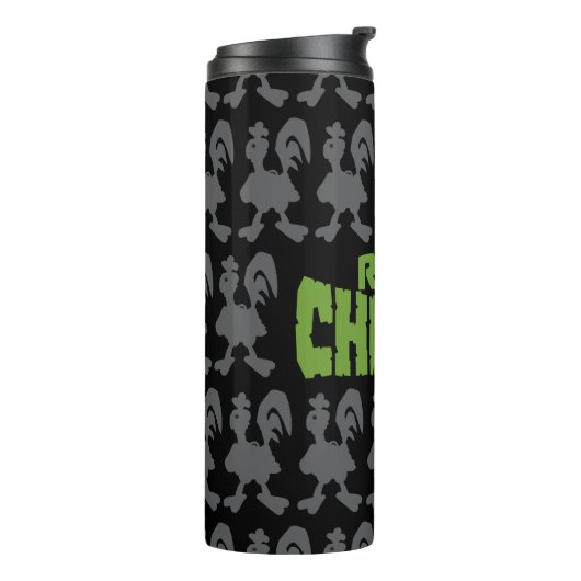 Robot Chicken Silhouette Pattern Thermosbeker (Gedraaid links)