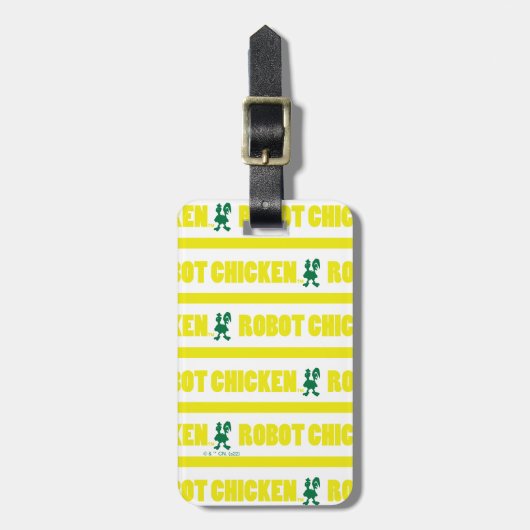 Robot Chicken Stripe Pattern Bagagelabel (Voorkant verticaal)