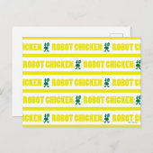 Robot Chicken Stripe Pattern Briefkaart (Voorkant / Achterkant)