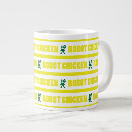 Robot Chicken Stripe Pattern Extra Grote Beker (Voorkant rechts)