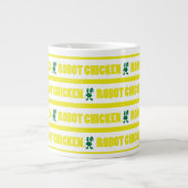 Robot Chicken Stripe Pattern Extra Grote Beker (Voorkant)