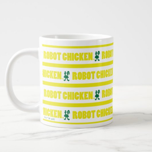 Robot Chicken Stripe Pattern Extra Grote Beker (Links)