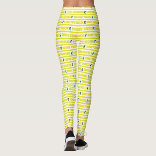 Robot Chicken Stripe Pattern Leggings (Achterkant)