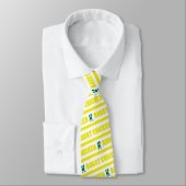 Robot Chicken Stripe Pattern Stropdas (Gebonden)