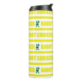 Robot Chicken Stripe Pattern Thermosbeker (Gedraaid links)