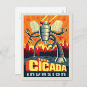 Robot Cicada Briefkaart (Voorkant / Achterkant)