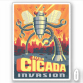 Robot Cicada Sticker (Voorkant)