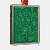 Robot Circuit Board Metalen Ornament (Rechts)