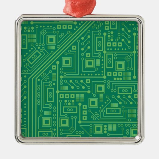 Robot Circuit Board Metalen Ornament (Voorkant)