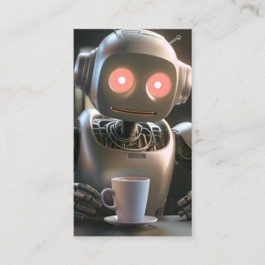 Robot coffeeshop klantenkaartje (Voorkant)