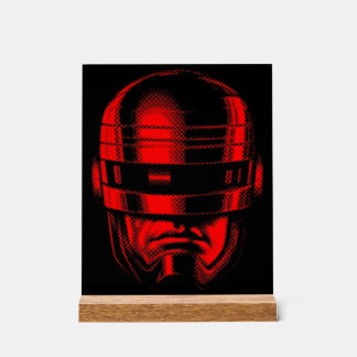 Robot Cop Helmet Acryl Bord