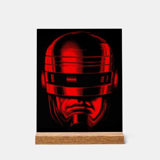 Robot Cop Helmet Acryl Bord (Voorkant)