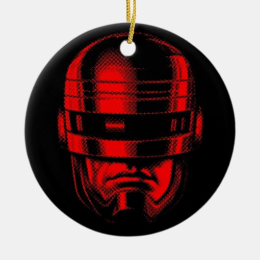 Robot Cop Helmet Keramisch Ornament (Voorkant)