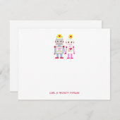 Robot Couple Merci Cartes de notes (Devant / Derrière)