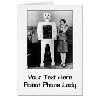 Robot, dame, telefoon
