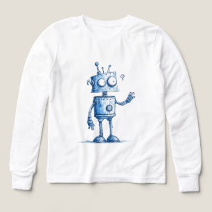 Robot De Cartoon Buddy — Style Dessiné À La Main