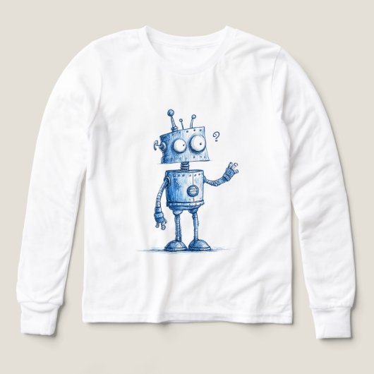 Robot De Cartoon Buddy — Style Dessiné À La Main (Motif recto)