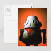 Robot de jouet recadré 01 Carte postale (Devant / Derrière)