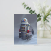 Robot de jouets rétro Numéro 7 Carte postale (Debout devant)