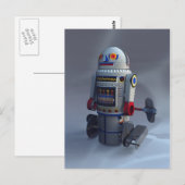 Robot de jouets rétro Numéro 7 Carte postale (Devant / Derrière)