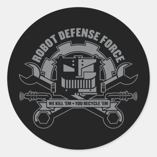 Robot Defence Force Sticker (Voorkant)
