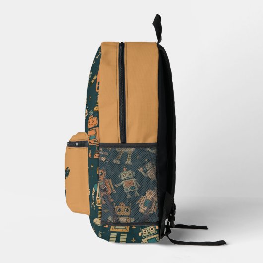 Robot Design Backpack Personalised with Your Text Bedrukte Rugzak (Rechts)