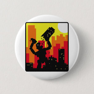 Robot Destroy Ronde Button 5,7 Cm