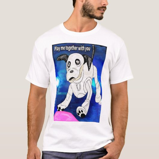 Robot Dog T-ShirtSpeel Aibo Robot puppy T-shirt (Voorkant)