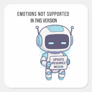 Robot Emoties niet ondersteund in deze versie Vierkante Sticker