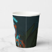 Robot en Butterfly Birthday Papieren Bekers (Rechts)