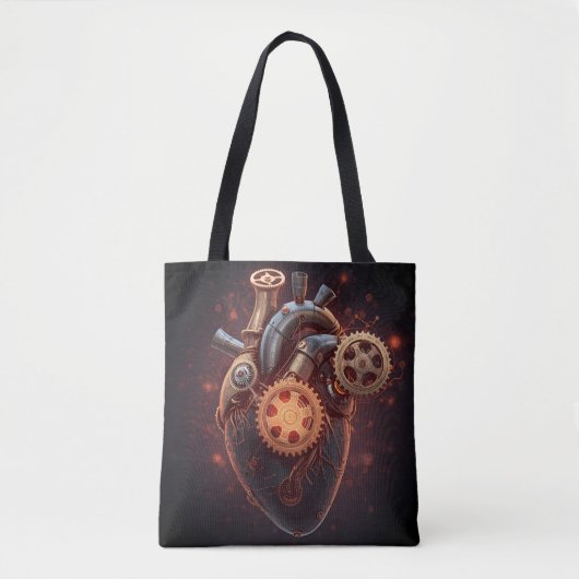Robot Energy Tote Bag – Gear Heart Tech Design (Devant)
