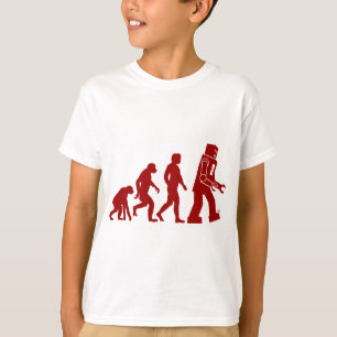 Robot Evolutie van man in robot T-shirt