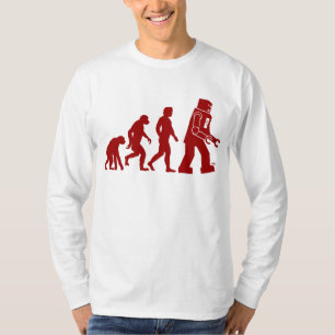 Robot Evolutie van man in robot T-shirt