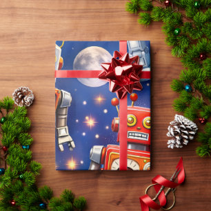 Robot exploratie kosmos cadeaupapier