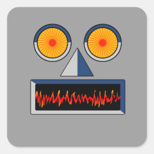Robot Face Sticker