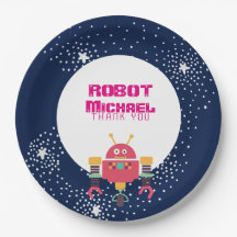 Robot-feestartikelen Blauw Roze Sterren Moeren en