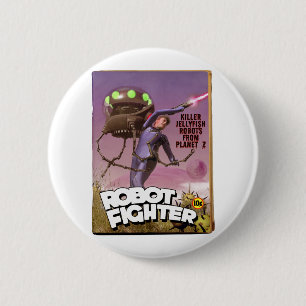 Robot Fighter Fake Pulp Hoesje Button