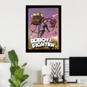 Robot Fighter Fake Pulp Hoesje Poster (Thuiskantoor)