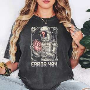 Robot Fout 404 Hart Vraagteken Vintage T-shirt